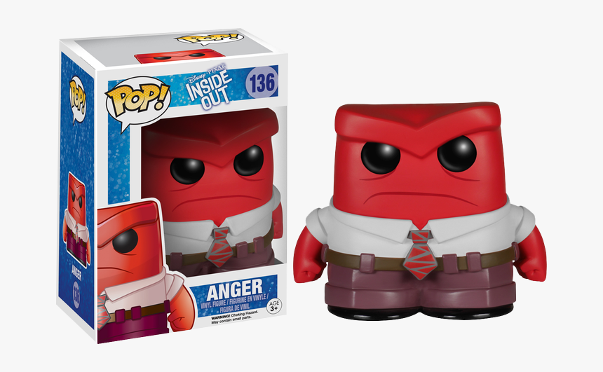 Anger Pop Vinyl Figure - Funko Pop Inside Out, HD Png Download