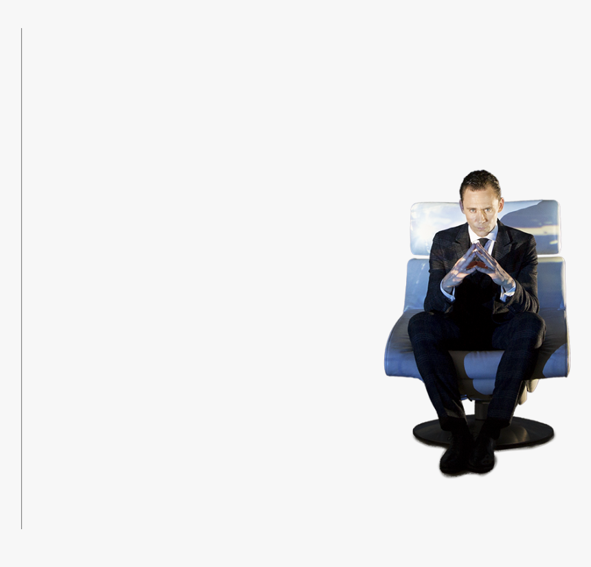 Tom Hiddleston On Swivel Chair - Sitting, HD Png Download