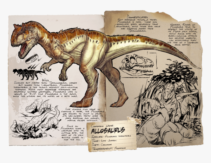 Ark Survival Evolved Allosaurus, HD Png Download