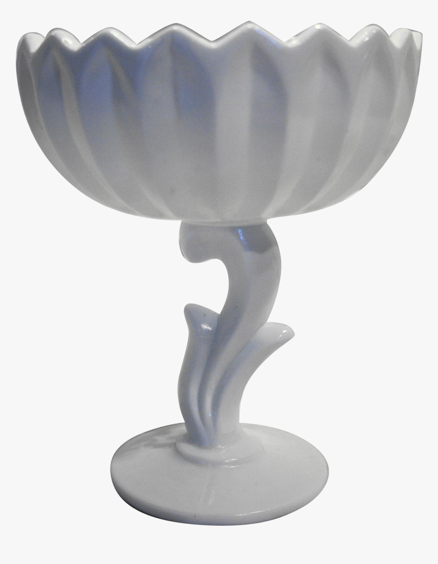 Indiana Glass Willow Magnolia Lotus Milk Glass Compote - Figurine, HD Png Download