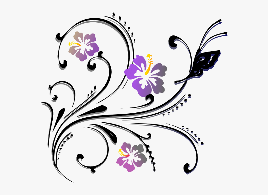 Pink Flower Design Png, Transparent Png