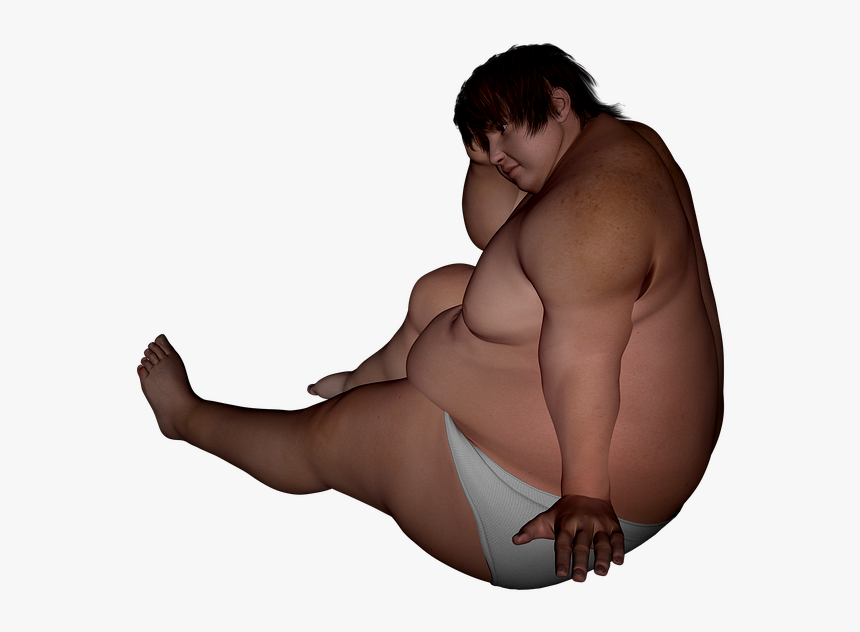 Man, Thick, Sad, Underwear, Overweight, Obese, Heh - Do Fat People Wipe Their Ass, HD Png Download
