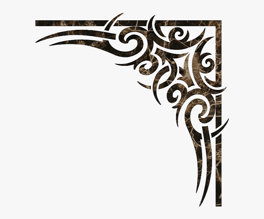 Canto Tribal Moldura @lucianoballack - Canto De Moldura Png, Transparent Png