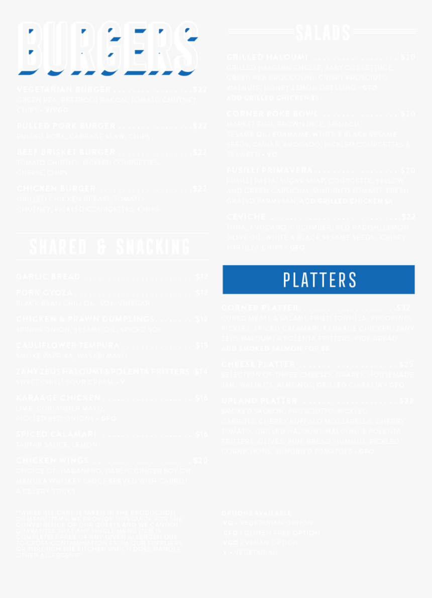 The Corner Menu2 - Parallel, HD Png Download