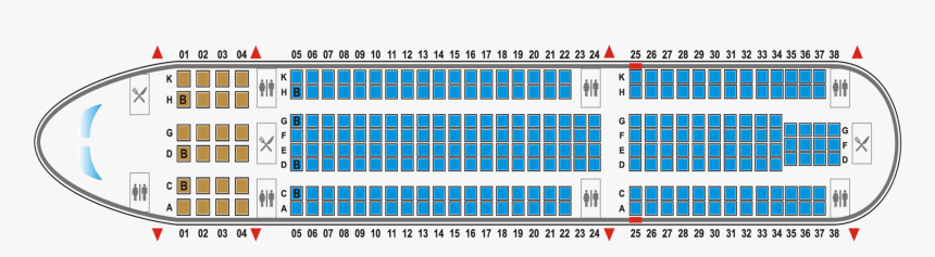 Airbus A330 - 空中 巴士 A330 座位 圖, HD Png Download