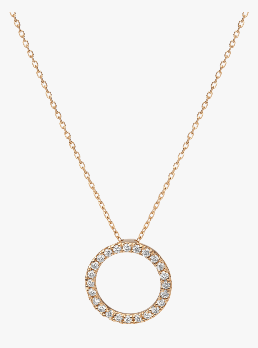 Diamond Circle Necklace - Pendant, HD Png Download