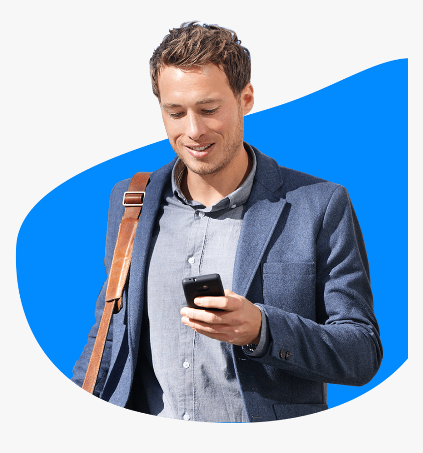 Real Estate Agent Looking Phone, HD Png Download