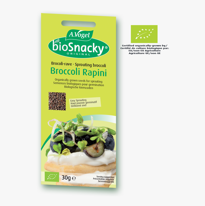 Biosnacky® Broccoli Rapini Sprouting Seeds - Vogel Bio Snacky Broccoli, HD Png Download