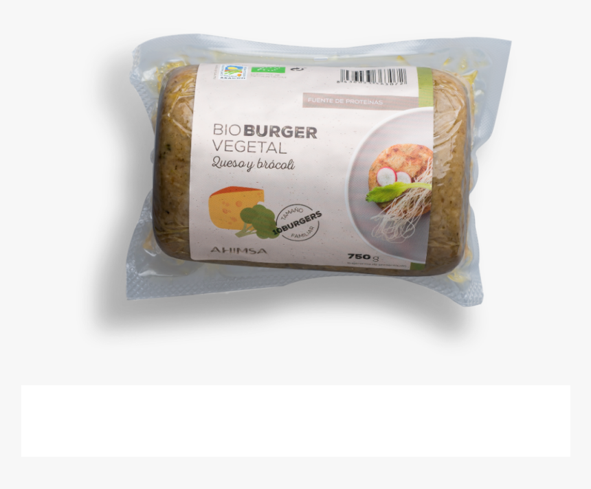 Bio Burguer Vegetal Queso Y Brocoli 750gr Ahimsa - Multigrain Bread, HD Png Download