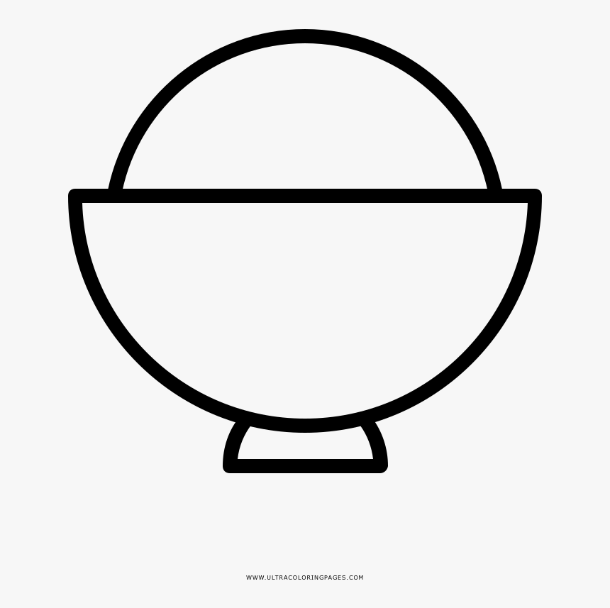 Bowl Of Rice Coloring Page - Icon, HD Png Download