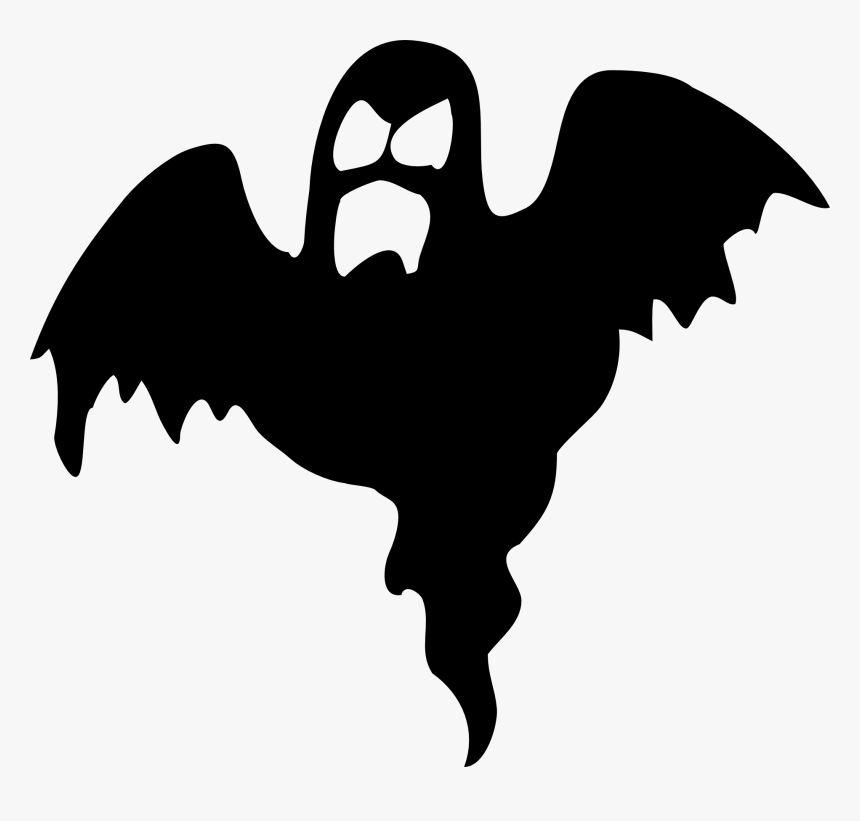 Halloween Silhouette Ghost - Halloween Silhouettes Ghost, HD Png Download