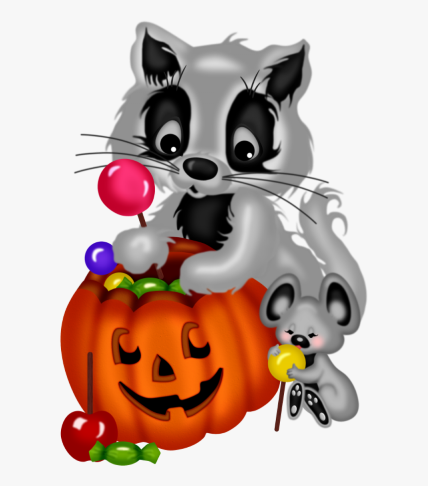 Tubes Animaux Halloween Png - Cartoon, Transparent Png