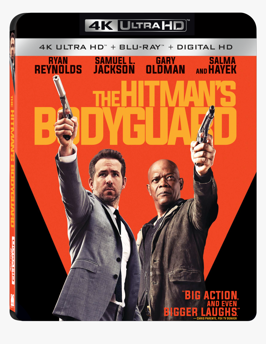 The Hitman S Bodyguard 4k Ultra Hd/blu-ray/digital - Hitman's Bodyguard 4k Blu Ray, HD Png Download