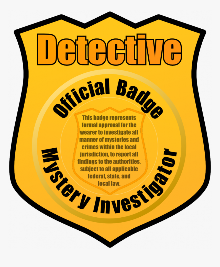 Transparent Police Badge Png - Clip Art Detective Badge, Png Download