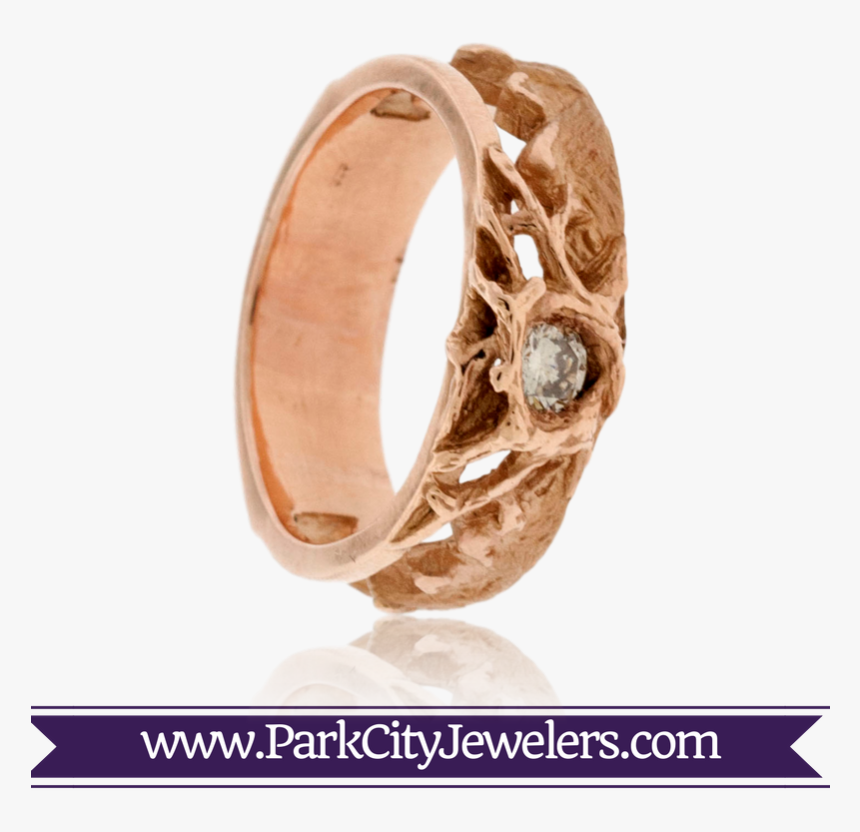 Mountain Peak And Diamond Ring - Rose Gold Engagement Rings With Coloredstones, HD Png Download