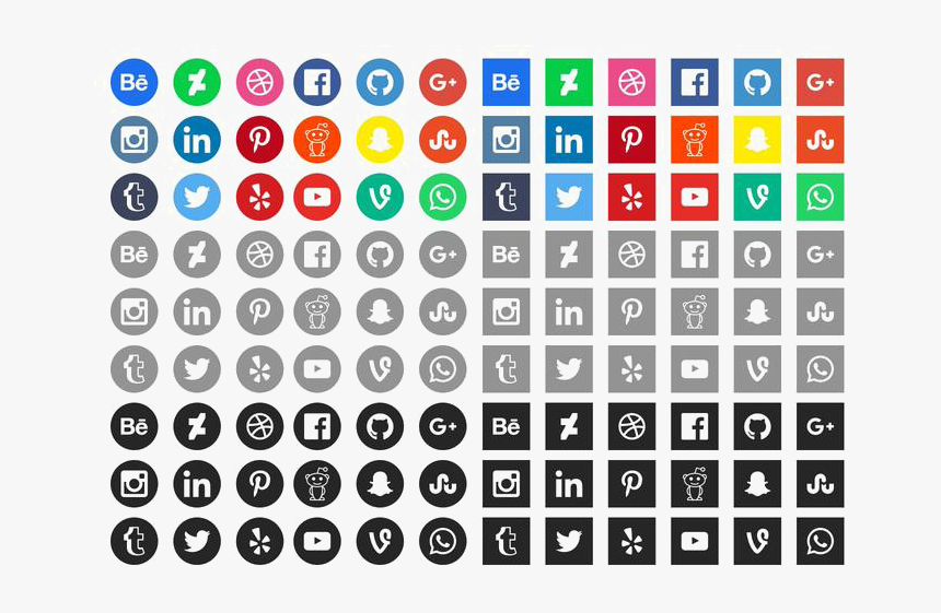 Social Icons Png Photo - Free Social Media Icons 2019, Transparent Png