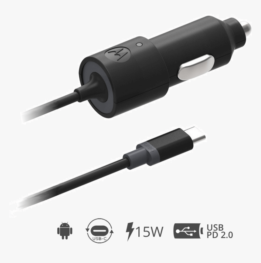Motorola Turbopower 15 Usb-c Car Charger - Android, HD Png Download