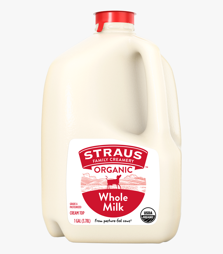 Straus Organic Whole Milk Gallon, HD Png Download