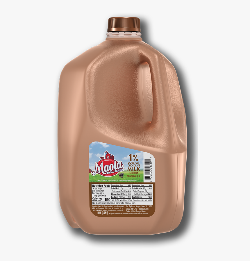 Maola 1 Percent Lowfat Chocolate Milk Is Available - Chocolate Milk Gallon Transparent, HD Png Download