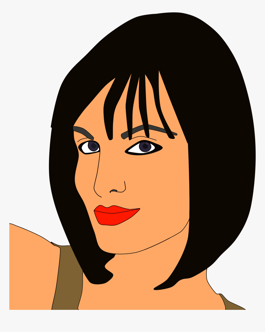 Wryly Smiling Woman Clip Arts - Woman Smiling Clipart, HD Png Download