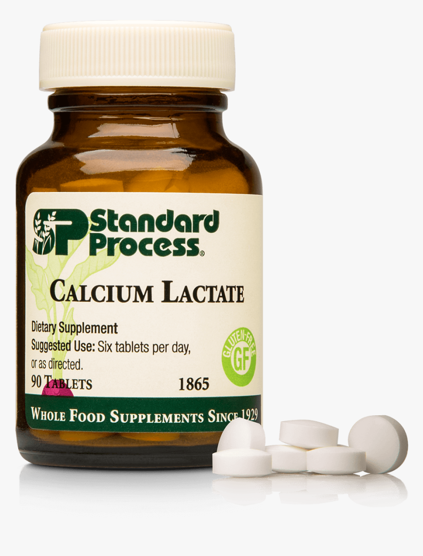 1865 Calcium Lactate Bottle Tablet - Pill, HD Png Download