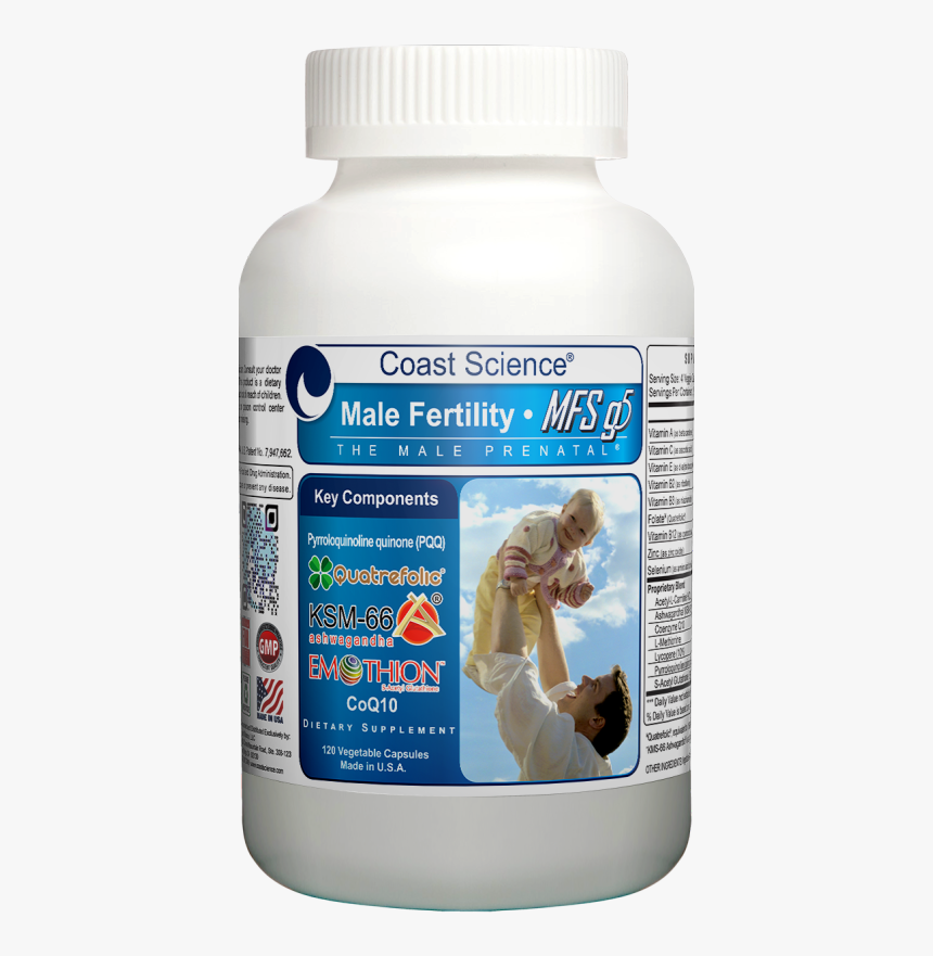 Mfsg5-bottle - Mfs Male Fertility Supplement, HD Png Download