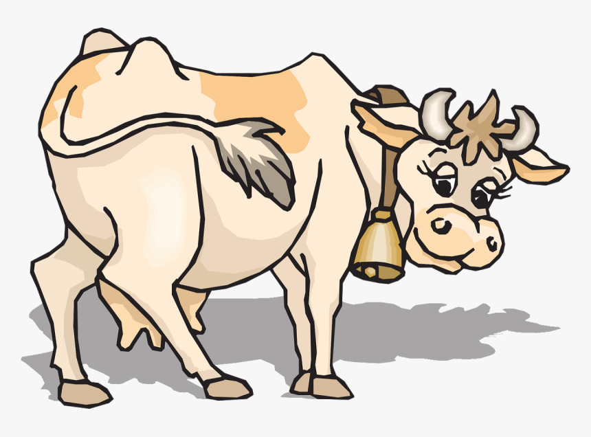 Farm Animals Clipart Gif - Light Brown Cow Clipart, HD Png Download