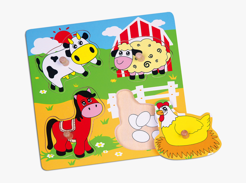 Flat Puzzle-farm Animals - Viga Flat Puzzle Farm Animals, HD Png Download
