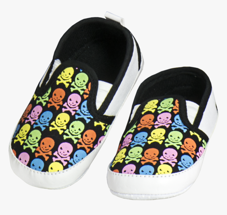 Colorful Skull Baby Shoes, Zombie Survivor Baby Gift - Slip-on Shoe, HD Png Download