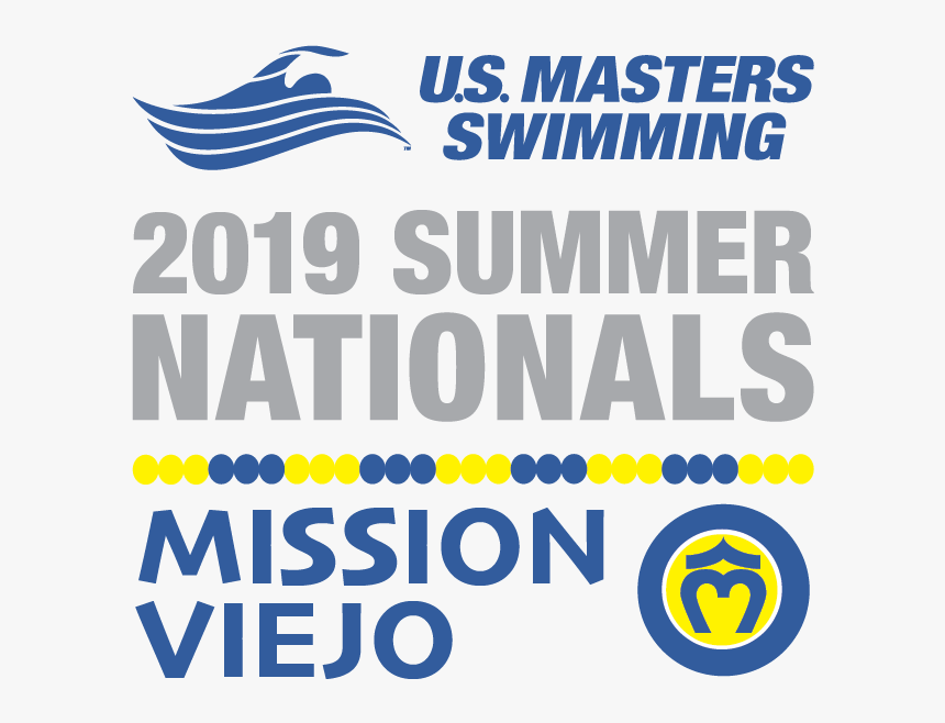 Usms 2019 Summer Nationals Mission Viejo Color Logo - Us Masters Swimming Nationals Mission Viejo, HD Png Download
