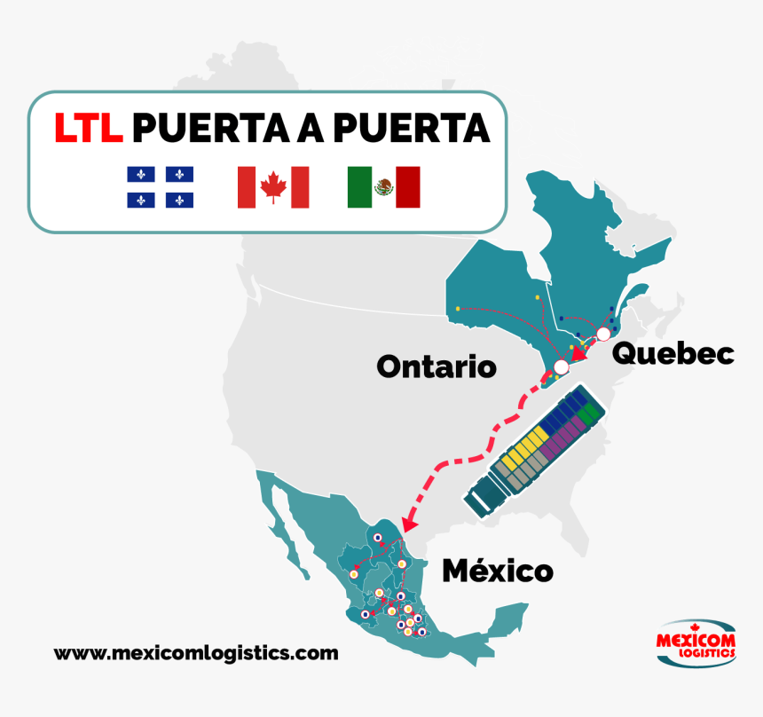 Canada To Mexico Shipping Routes, HD Png Download