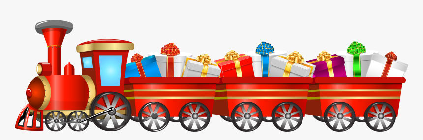 Christmas Train Transparent Png Clip Art Image - Christmas Train Clipart, Png Download