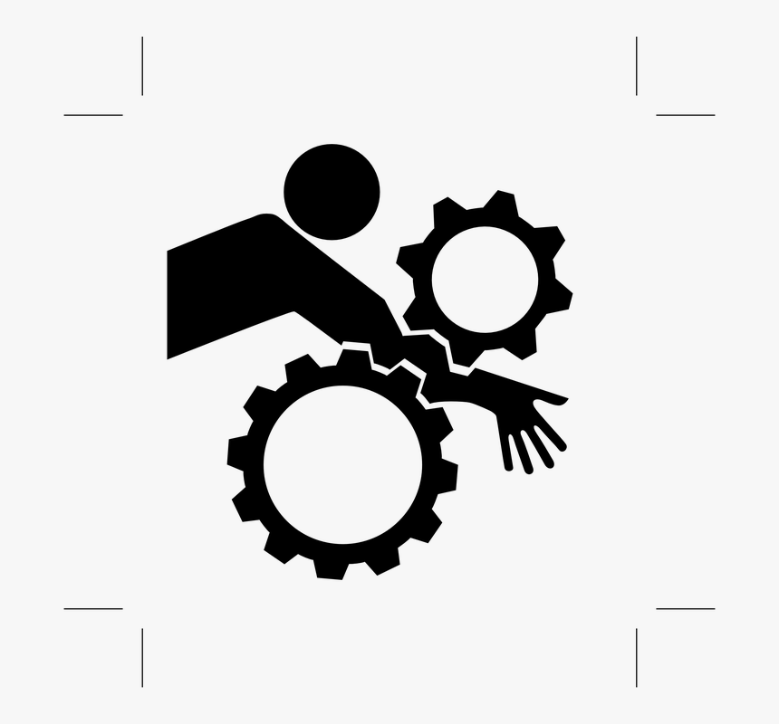 Gears, Injury, Warning, Attention, Black, Sign, Symbol - Inclusive Leadership, HD Png Download