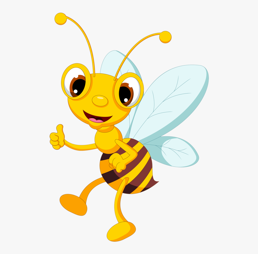 Bee Royalty-free Vector Graphics Illustration Cartoon - Bee Cartoon Thumbs Up, HD Png Download