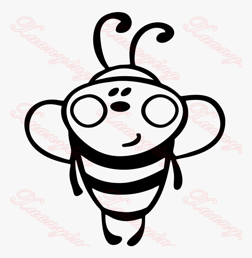 Personality Cartoon Bee Insect Car Stickers Decorative - Пчелка Вектор, HD Png Download