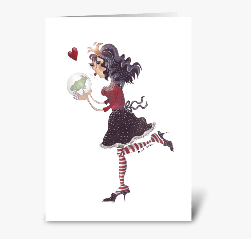 The Princess And The Frog Greeting Card - Illustration, HD Png Download