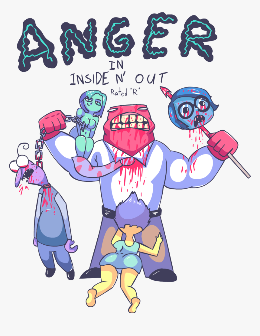 Anger In Inside N - Cartoon, HD Png Download