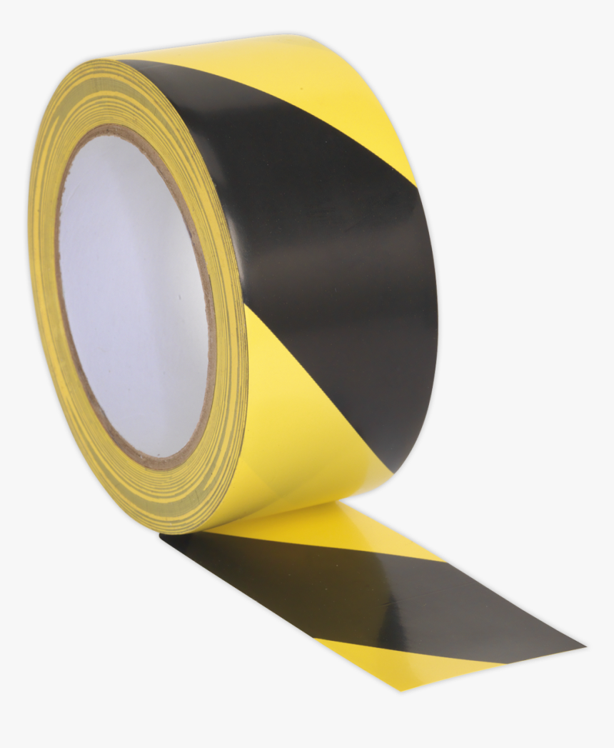 Hazard Warning Tape 50mm X 33m Black/yellow - Circle, HD Png Download