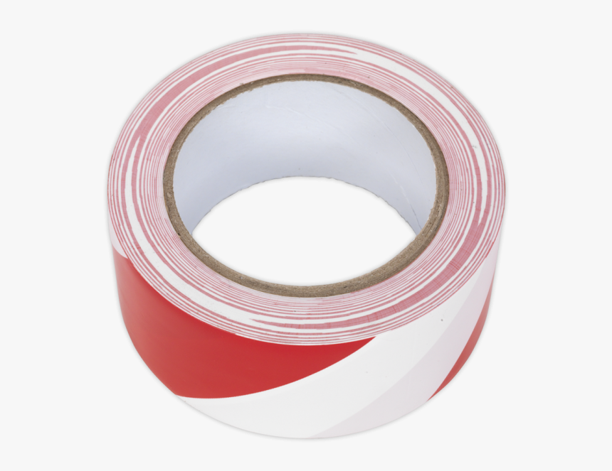 Hazard Warning Tape 50mm X 33mtr Red/white Sealey Part - Bangle, HD Png Download