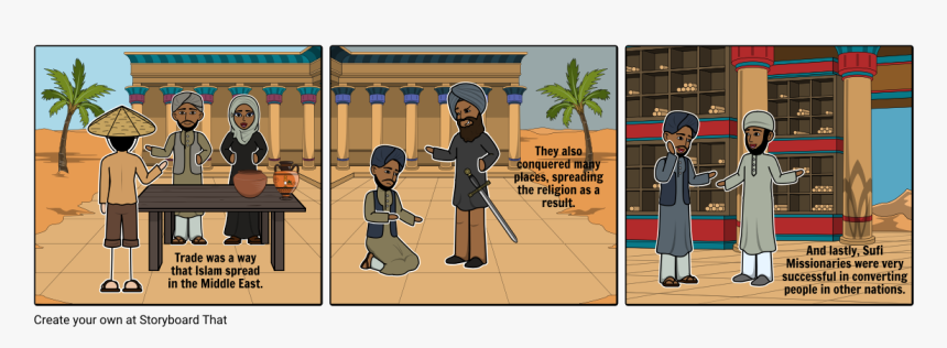 Cartoon Showing How Islam Spread, HD Png Download