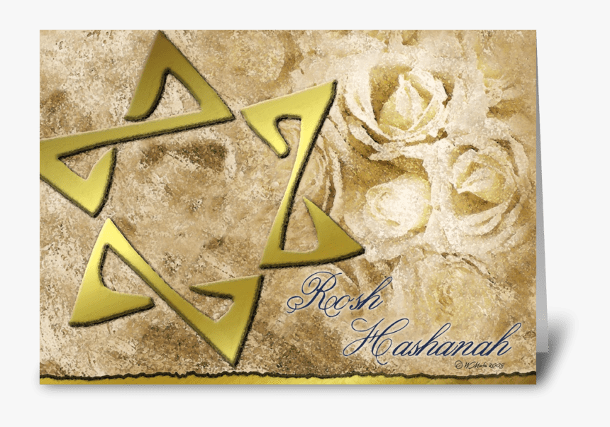 Rosh Hashanah Star Of David Card Greeting Card - Christmas Card, HD Png Download