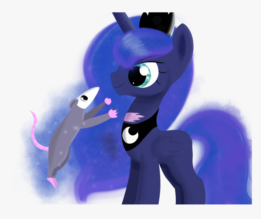 Songbirdserenade, Opossum, Pet, Princess Luna, Safe, - Cartoon, HD Png Download