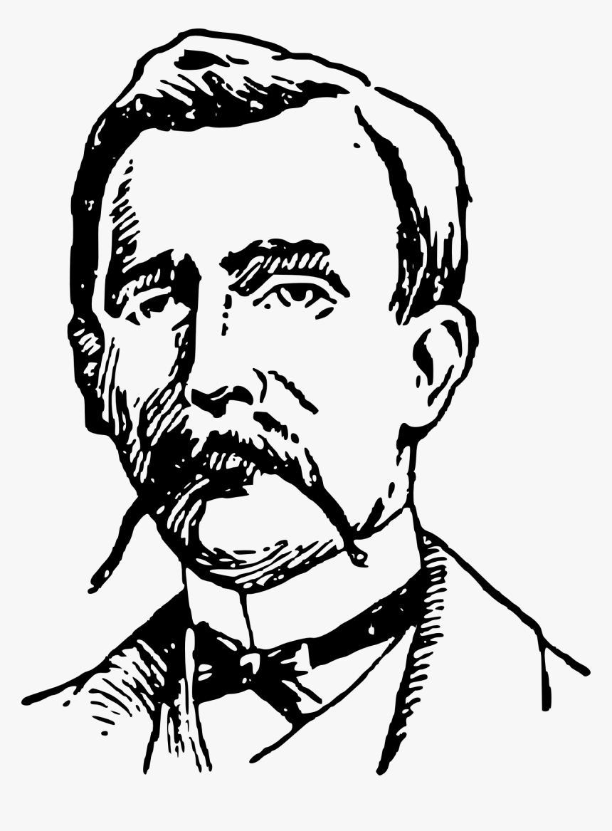 Drawing Of A Mustache Man, HD Png Download