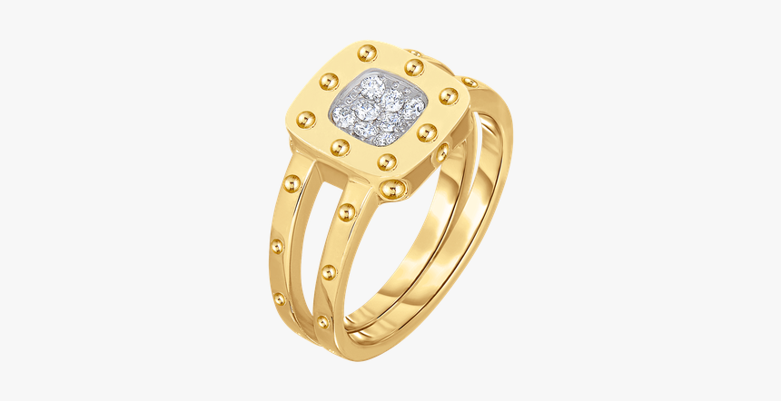 Roberto Coin Gold Diamond Ring - Engagement Ring, HD Png Download