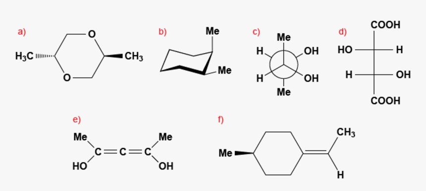 Transparent Molecules Png - Label The Molecules As Chiral Or Achiral, Png Download