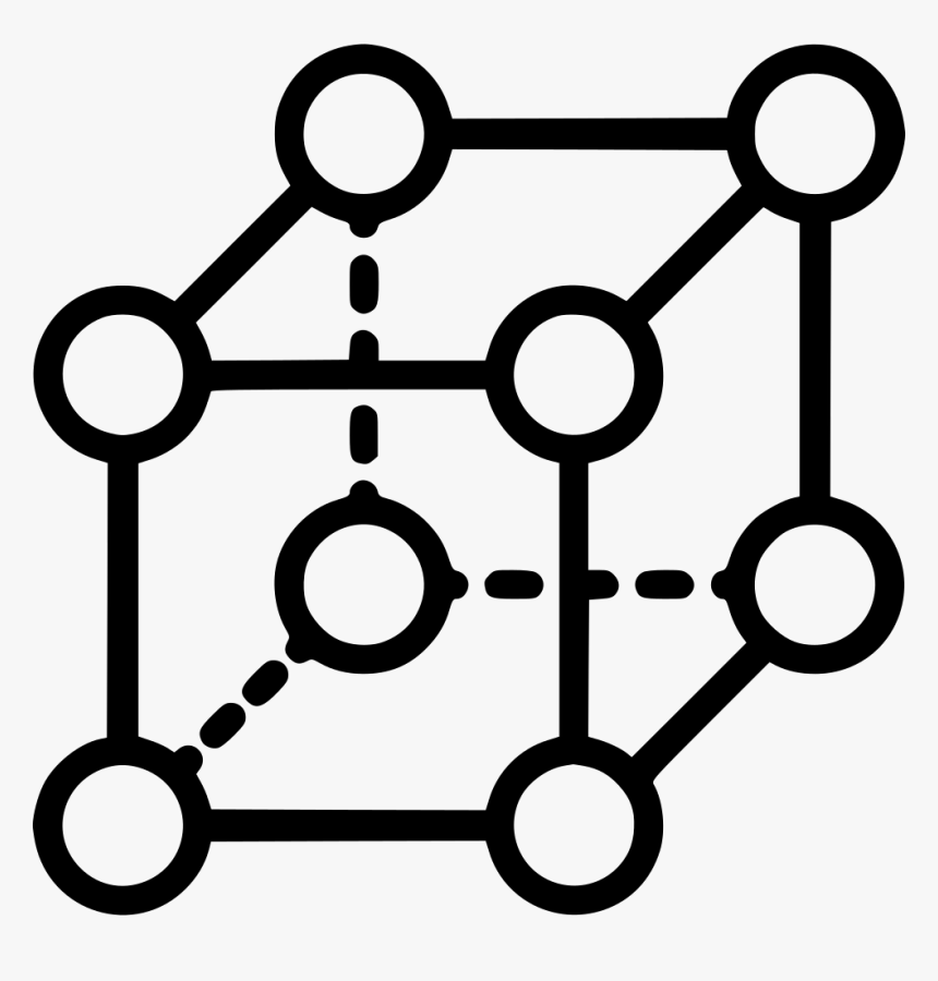 Molecular Lattice Physics Molecules Crystal Science - Icono Matriz, HD Png Download