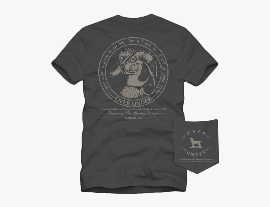 S/s Wood Duck Crest T-shirt - Over Under T Shirt, HD Png Download ...