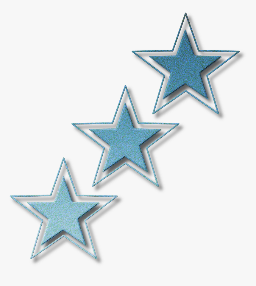 Glitter Star Clipart - Blue Glitter Stars Png, Transparent Png