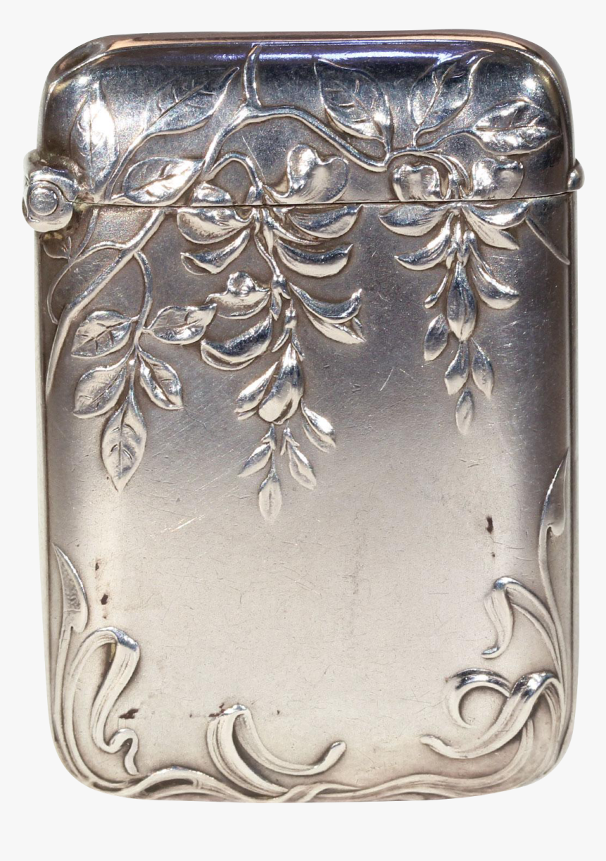Antique Silver Art Nouveau Vesta Match Holder - Smartphone, HD Png Download