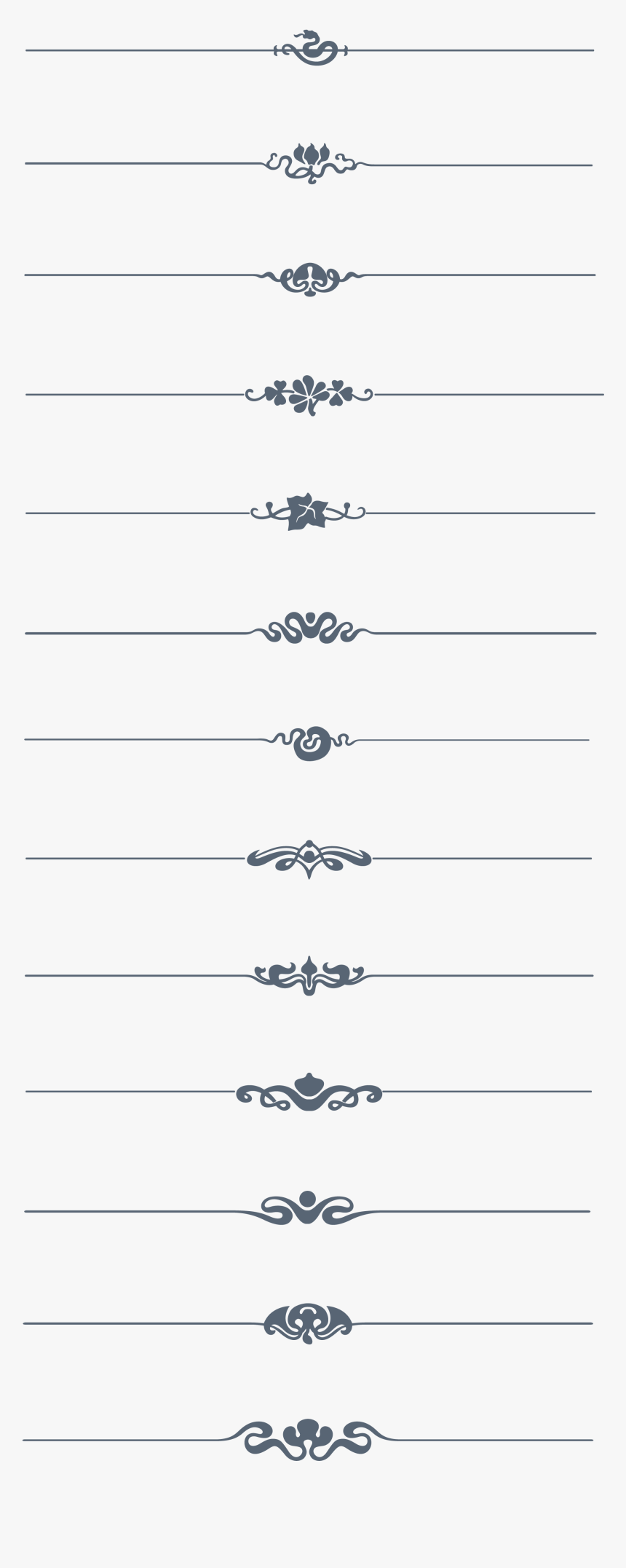 Preview All The Organically-inspired Art Nouveau - Png Ornaments Line Vector, Transparent Png